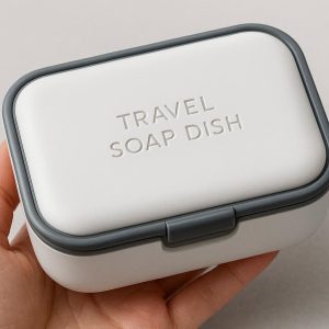 Travel Soap Dish with Secure Lid and Leak Proof Design for On the Go