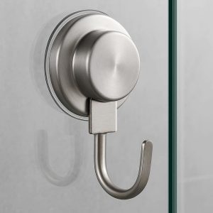 Stainless Steel Towel Hook with Suction Cup for Glass Shower Door